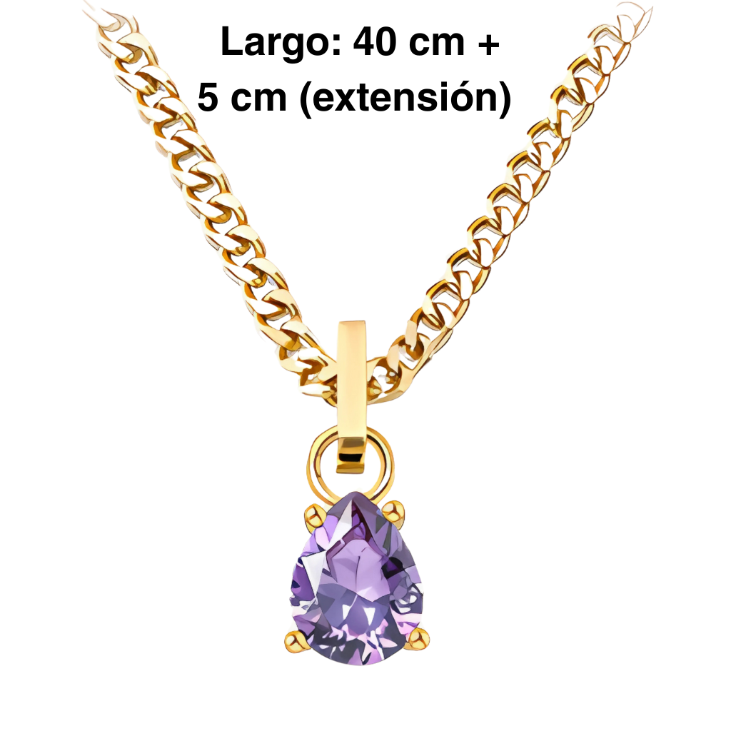 Noviembre - Set Cadena + Aros Lila