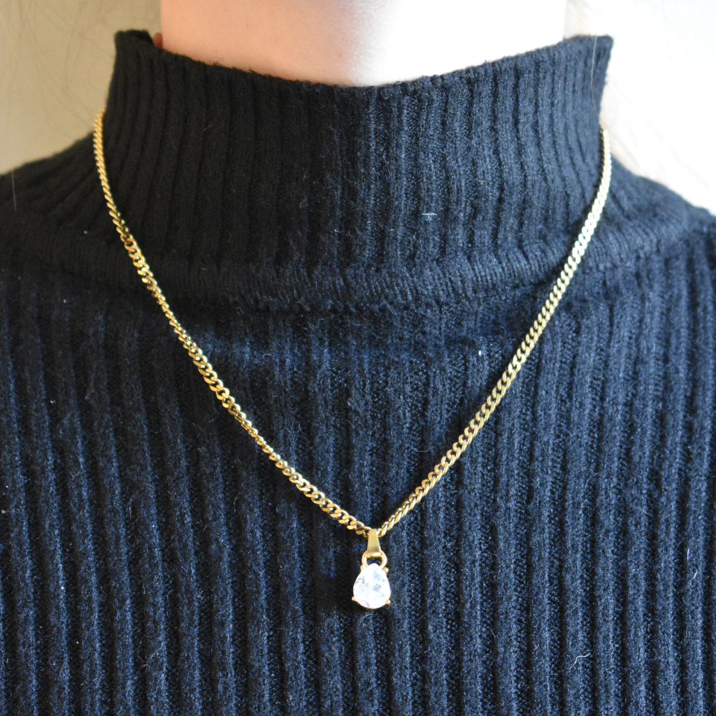 Abril - Set Cadena + Aros Diamante