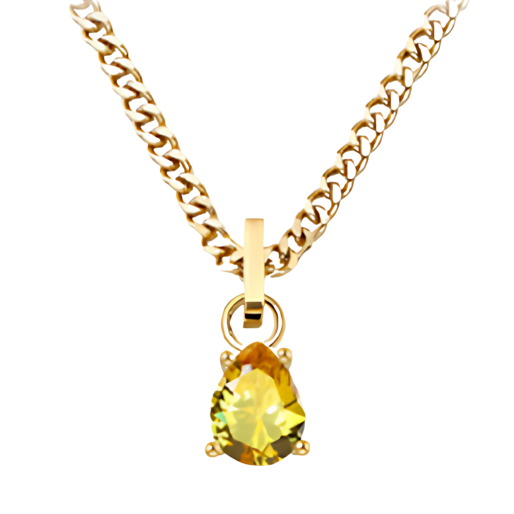 Agosto - Set Cadena + Aros Oro miel