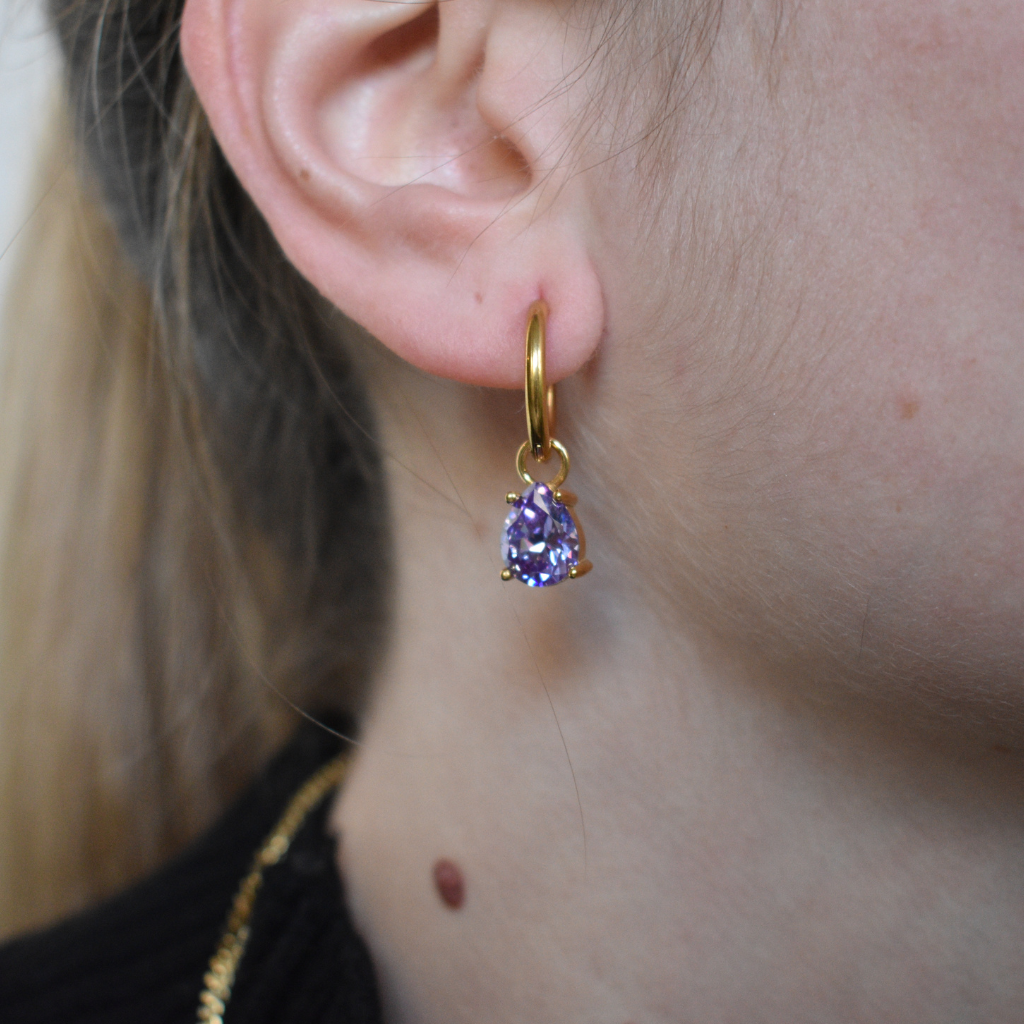 Noviembre - Set Cadena + Aros Lila