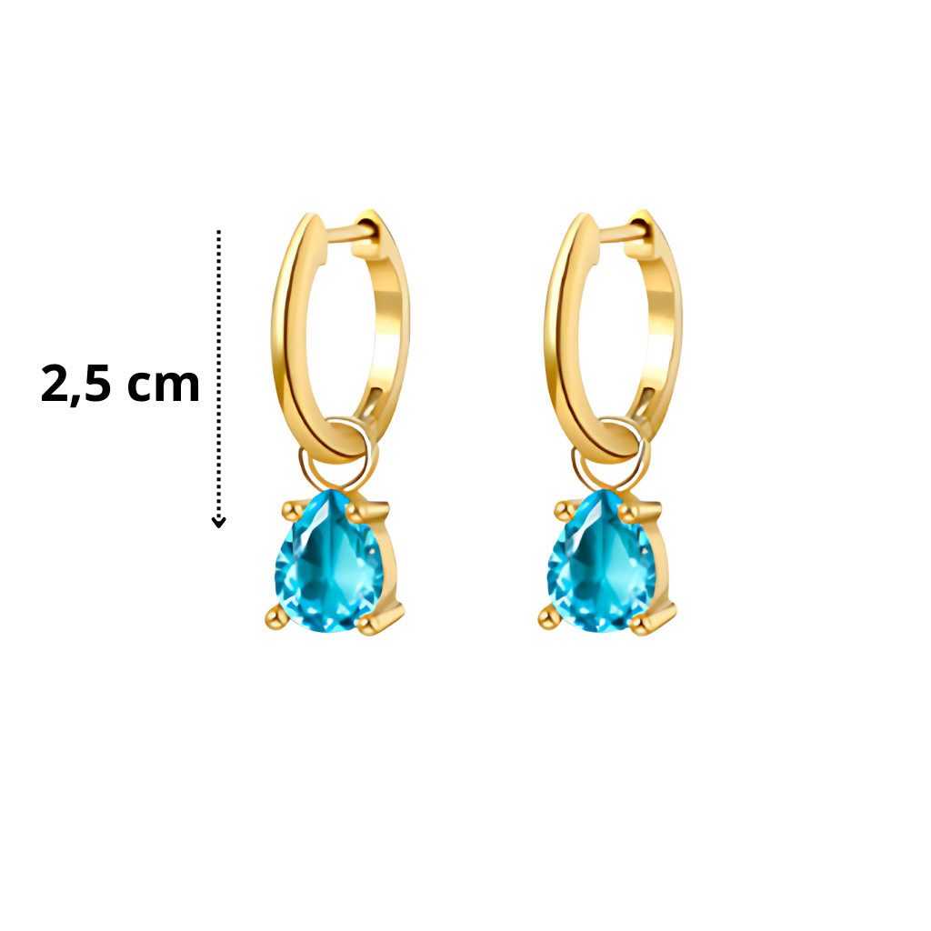 Mayo - Set Cadena + Aros Turquesa