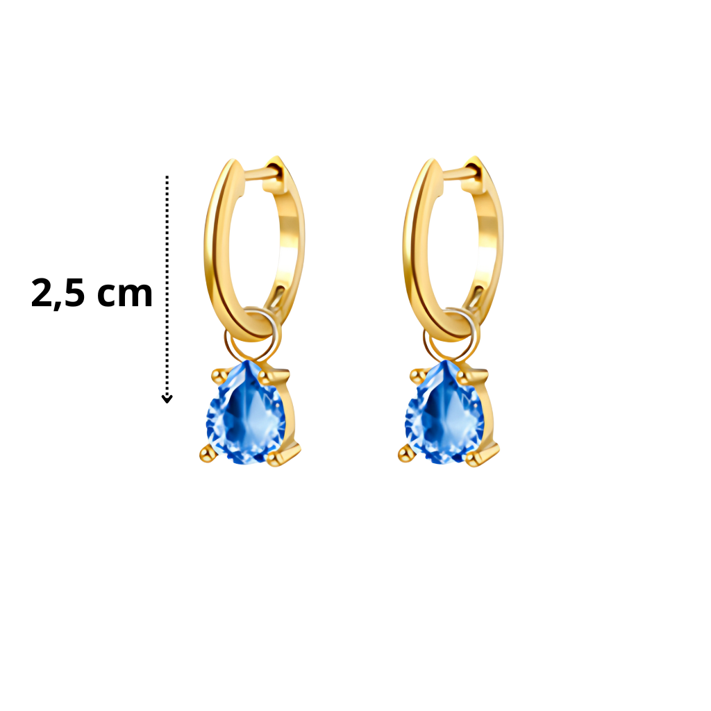 Febrero - Set Cadena + Aros Azul Glaciar