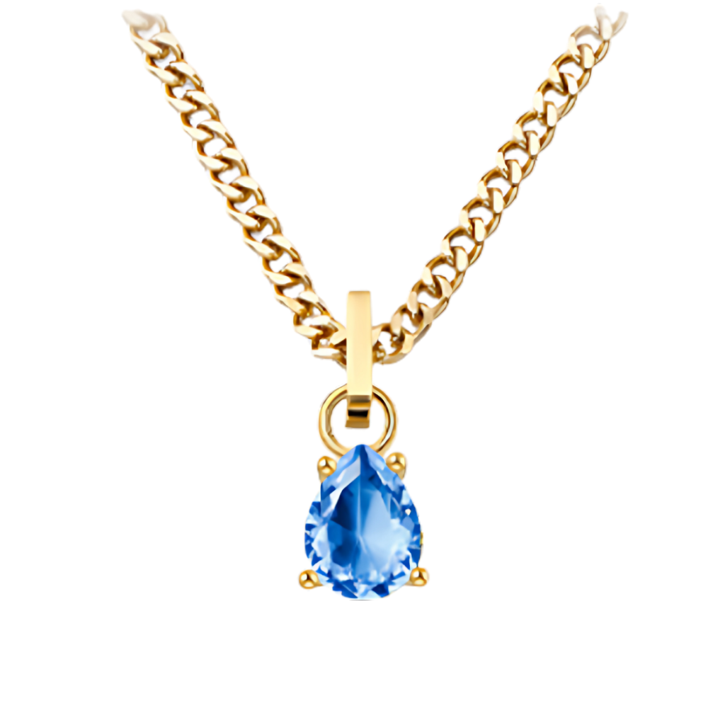 Febrero - Set Cadena + Aros Azul Glaciar