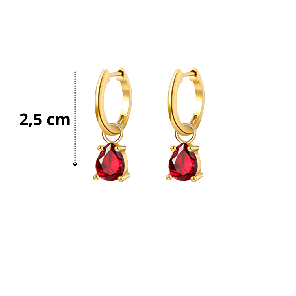 Enero- Set Cadena + Aros Azul Ruby claro