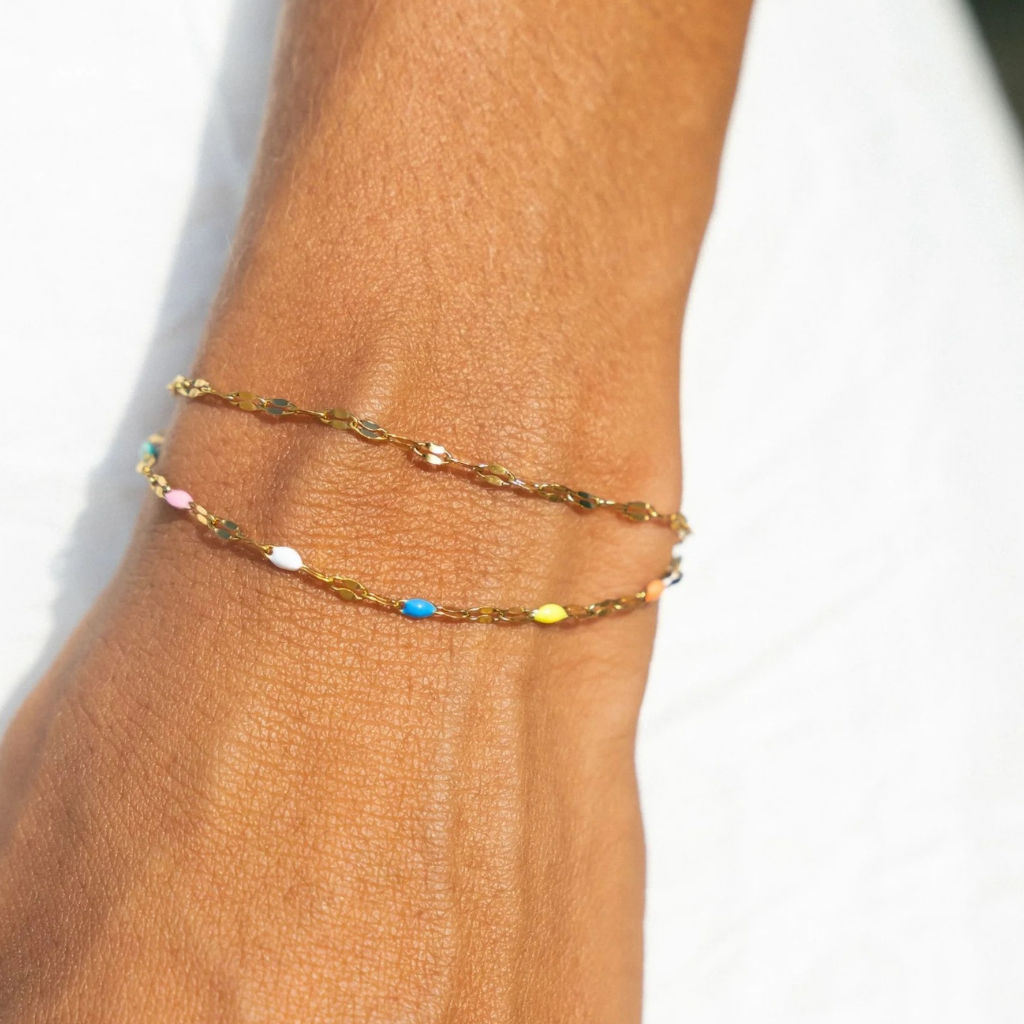 Rainbow dainty - pulsera doble