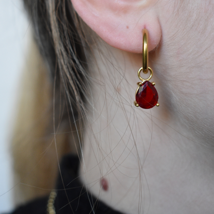 Enero-  Set Cadena + Aros Azul  Ruby claro