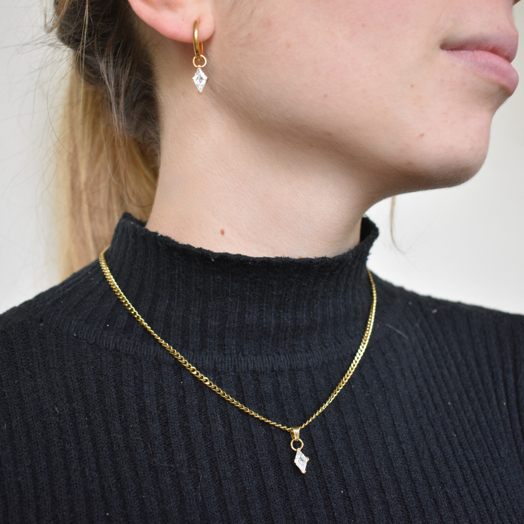 Abril - Set Cadena + Aros Diamante II