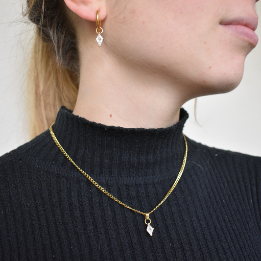 Abril - Set Cadena + Aros Diamante II