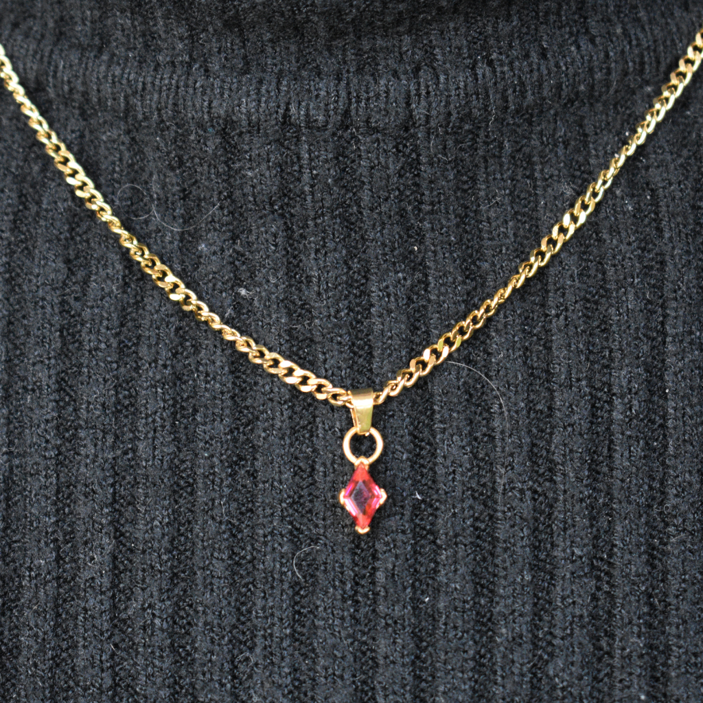 Enero-  Set Cadena + Aros Azul  Ruby claro II