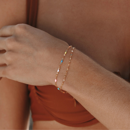Rainbow dainty - pulsera doble