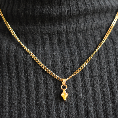 Agosto - Set Cadena + Aros Oro miel II