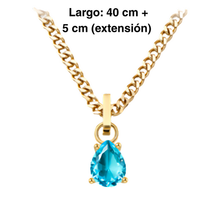 Mayo -  Set Cadena + Aros Turquesa