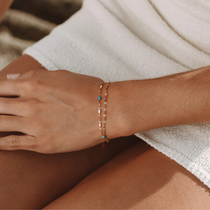 Rainbow dainty - pulsera doble