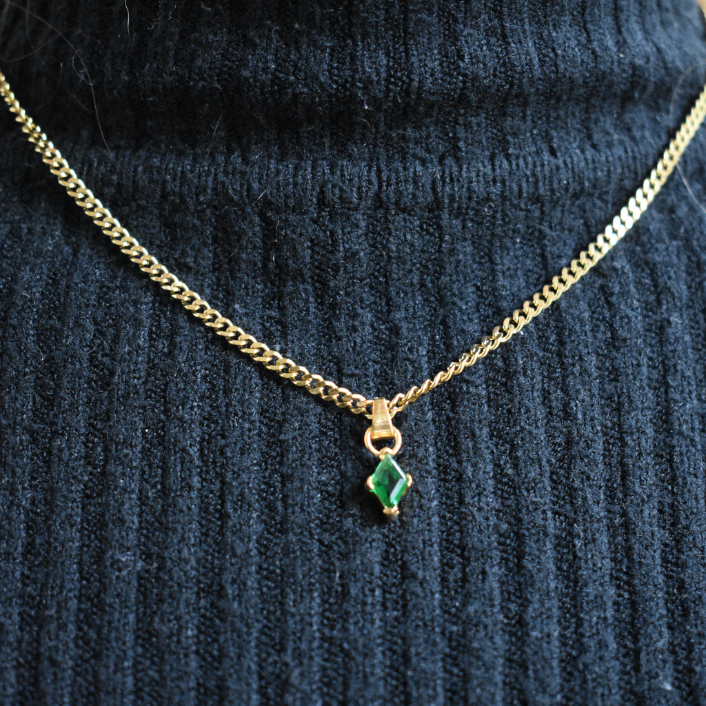 Marzo -  Set Cadena + Aros Verde oscuro II