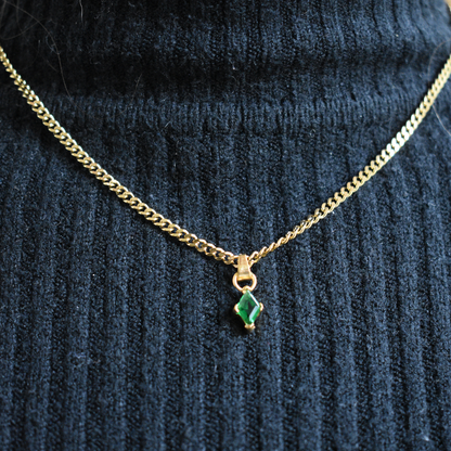 Marzo -  Set Cadena + Aros Verde oscuro II