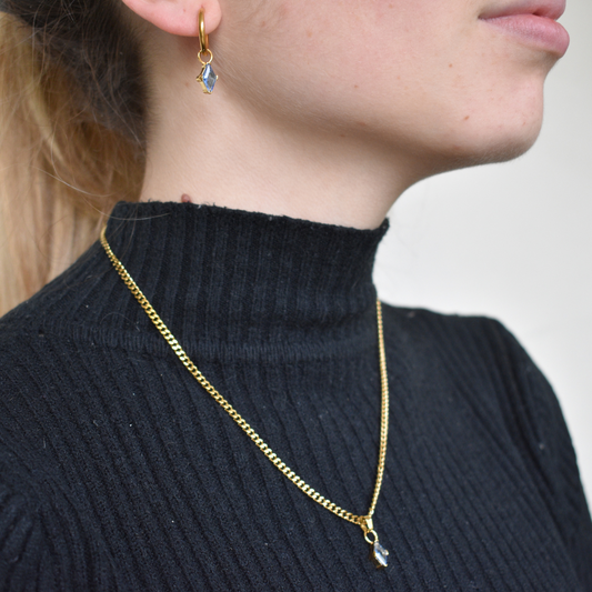 Febrero -  Set Cadena + Aros Azul Glaciar II