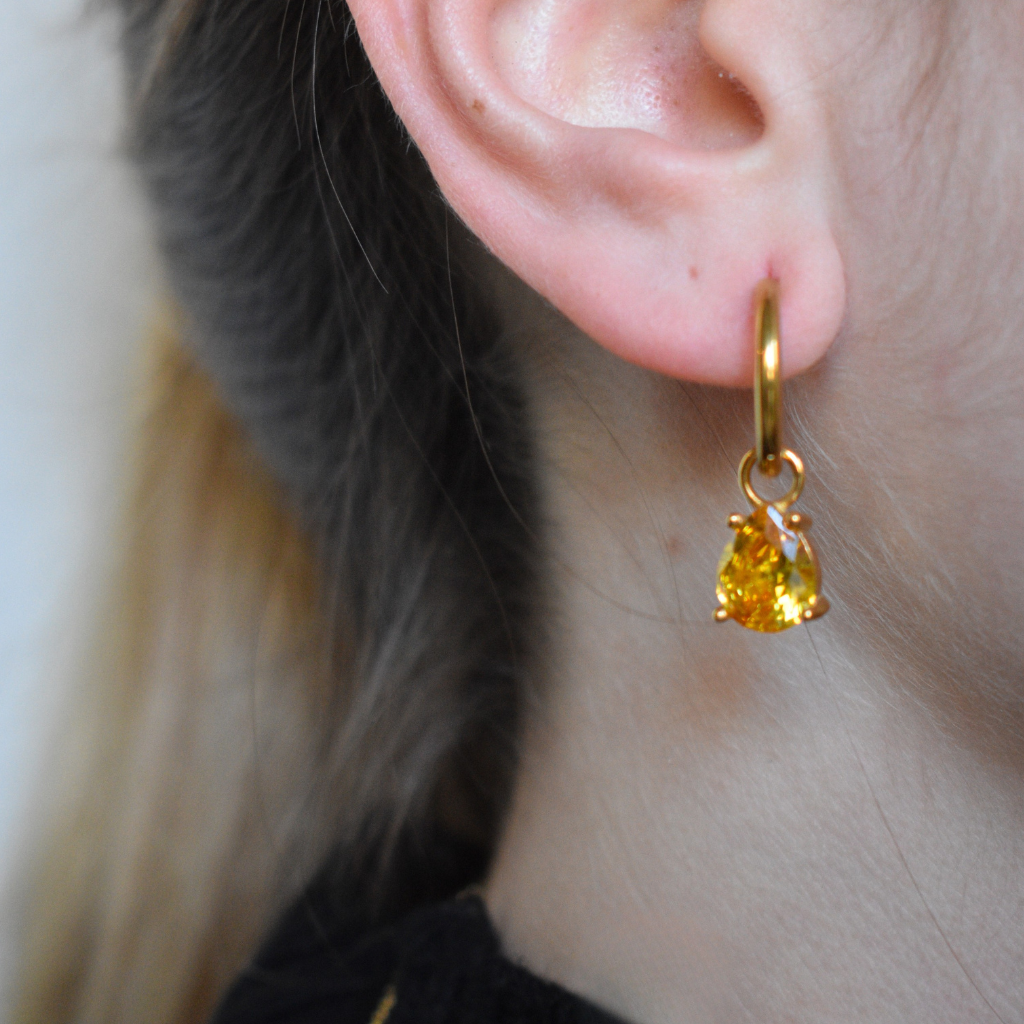 Agosto - Set Cadena + Aros Oro miel