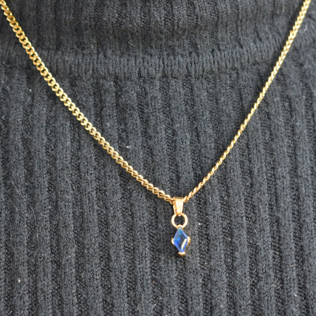 Julio - Set Cadena + Aros Azul zafiro II