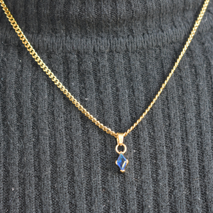 Julio - Set Cadena + Aros Azul zafiro II