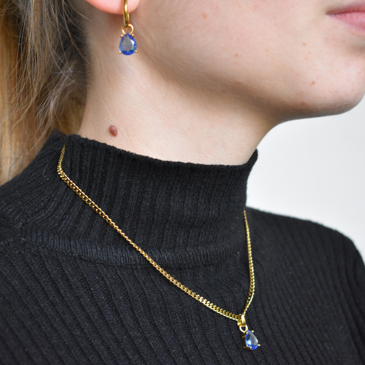 Febrero -  Set Cadena + Aros Azul Glaciar