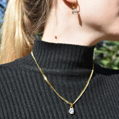 Abril - Set Cadena + Aros Diamante
